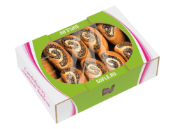 Сдобное печенье "Рулетики" маковые