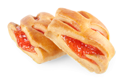 Печенье дрожжевое "Сказочная косичка" клубника